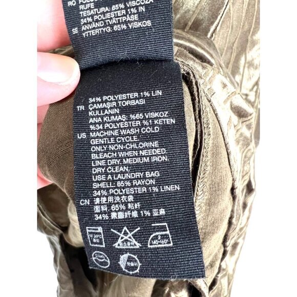 & other stories green button up top women’s size 2 - Picture 7 of 9